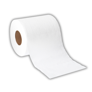 single roll of plush toilet tissue